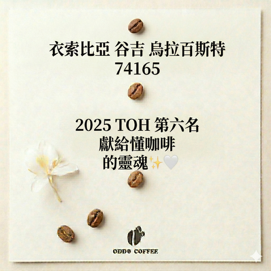 衣索比亞・谷吉・烏拉百斯特・74165 | 2025 TOH 第六名|獻給懂咖啡的靈魂